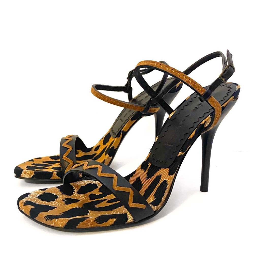 💯 Auth CASADEI Leopard Stiletto Sandals